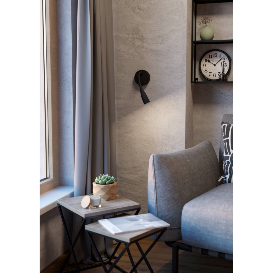 Eglo - flexibilná nástenná LED lampa LED/3,8W/230V čierna