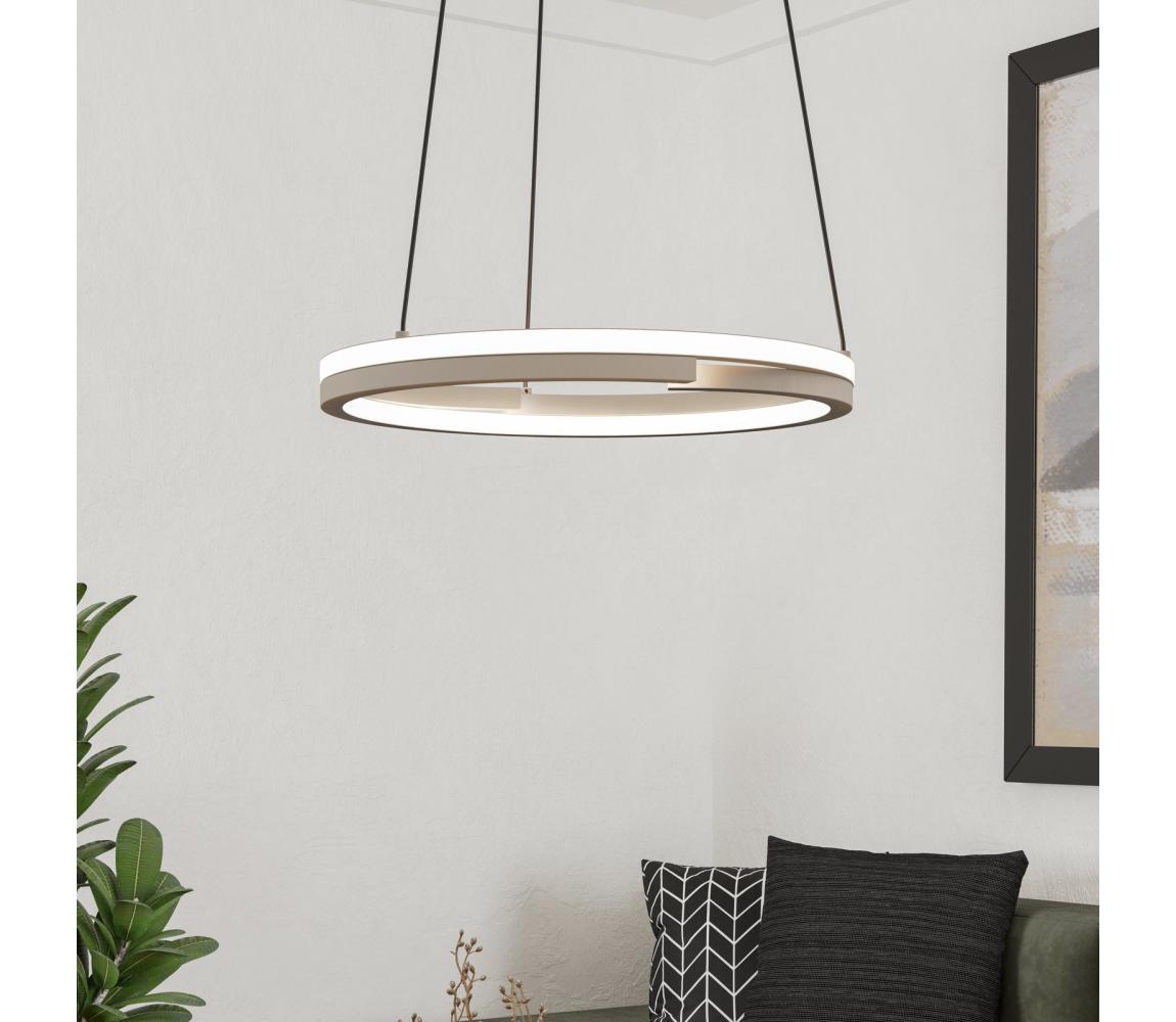 Eglo 901824 - LED stmievateľný luster na lanku MEZZOMONTE 2xLED/20W/230V béžová + diaľkový ovládač 901824