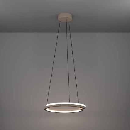 Eglo - LED stmievateľný luster na lanku 2xLED/20W/230V 2700-6500K priemer 48 cm béžový + diaľkové ovládanie