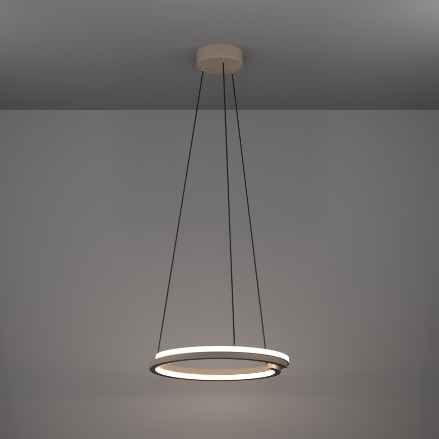 Eglo - LED stmievateľný luster na lanku 2xLED/20W/230V 2700-6500K priemer 48 cm béžový + diaľkové ovládanie
