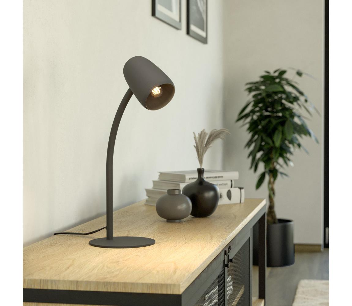 Eglo 901828 - Stolová lampa CARLO 1xE14/18W/230V čierna 901828