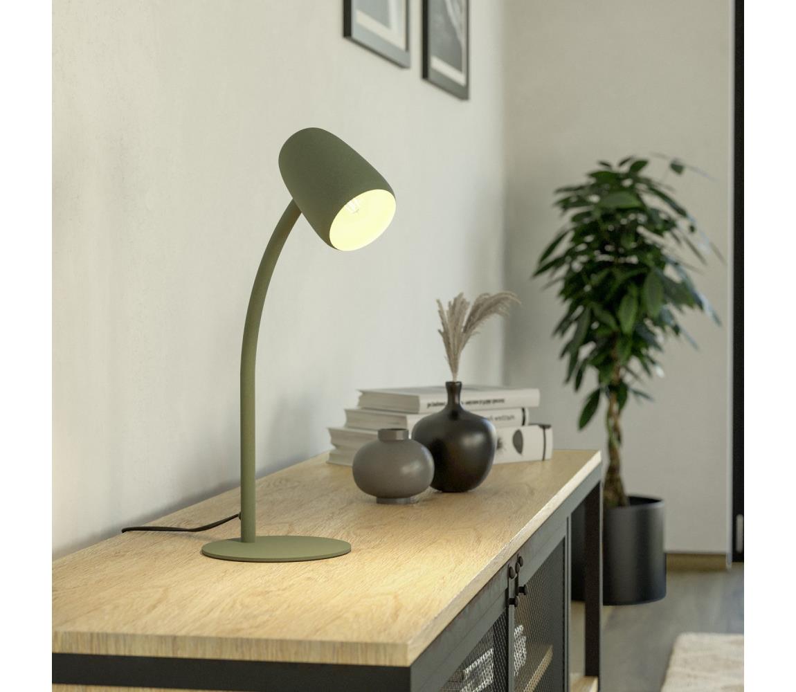 Eglo 901831 - Stolná lampa CARLO 1xE14/18W/230V zelená 901831