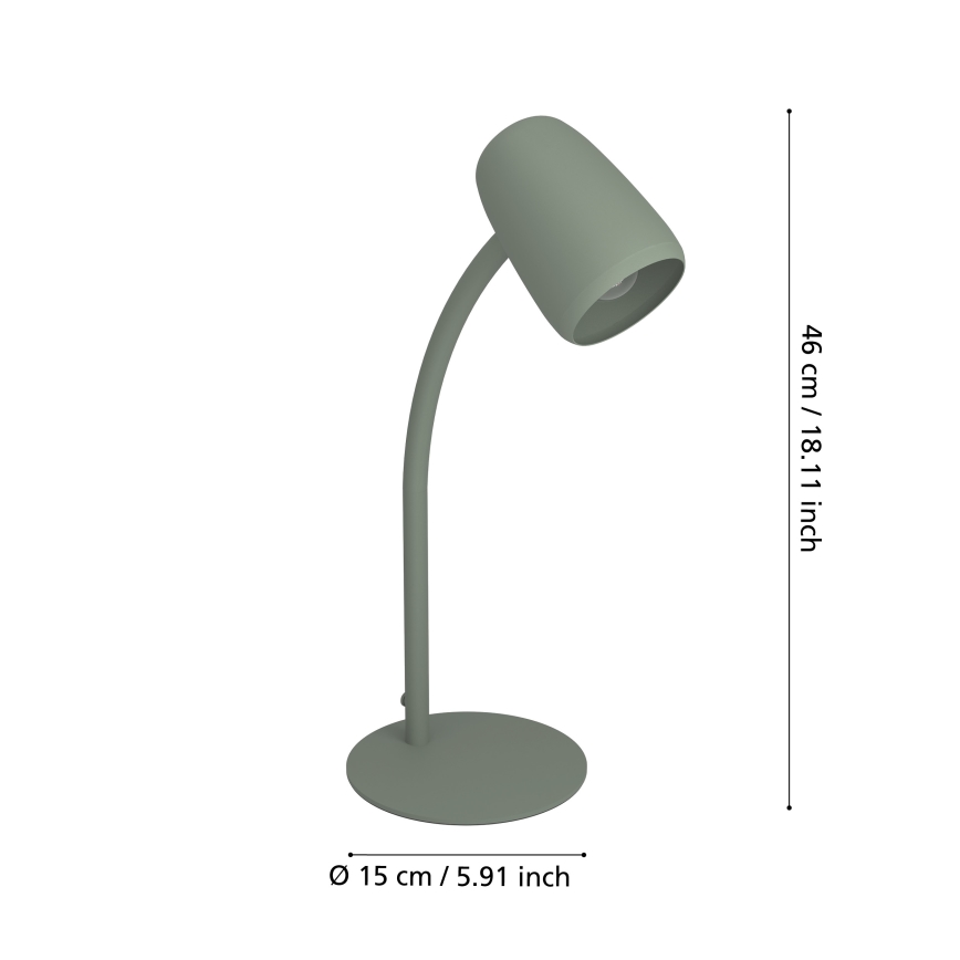 Eglo - Stolná lampa 1xE14/18W/230V zelená