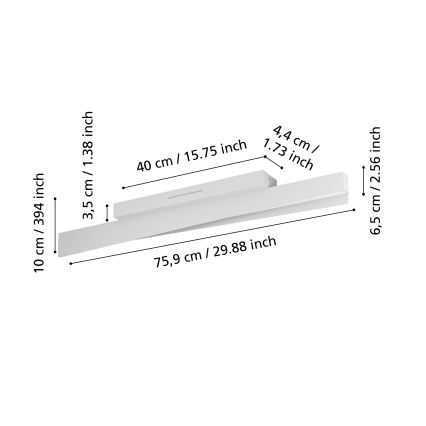 Eglo - LED RGBW Stmievateľné stropné svietidlo LED/13W/230V 2700-6500K sivá
