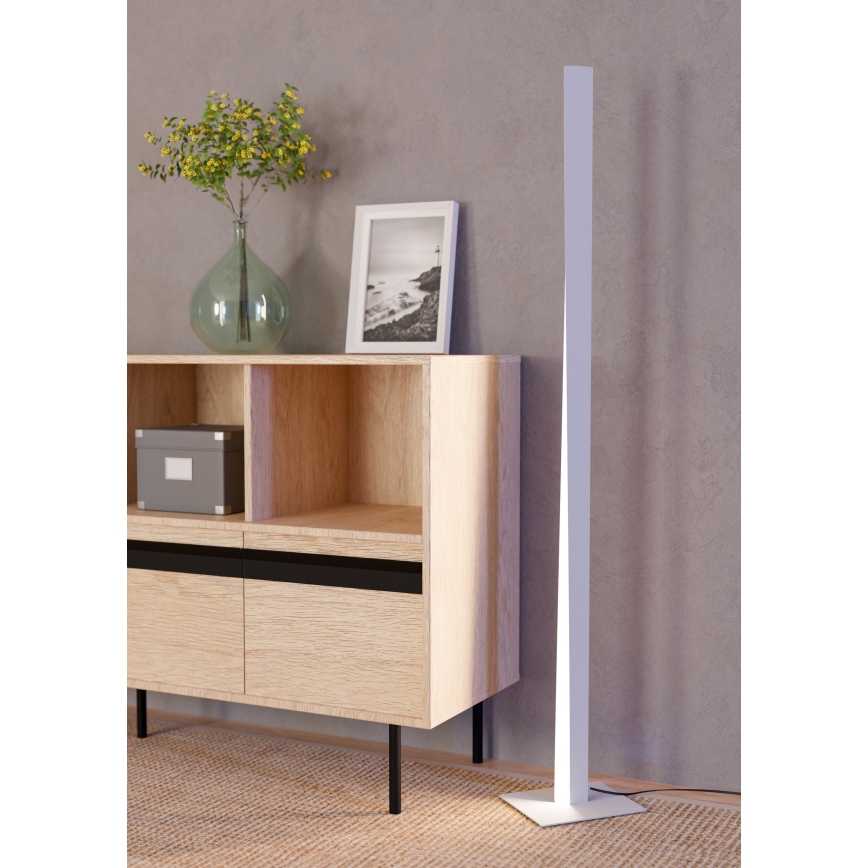 Eglo - LED RGBW Stmievateľná stojacia lampa LED/10,5W/230V + LED/15,2W 2700-6500K sivá