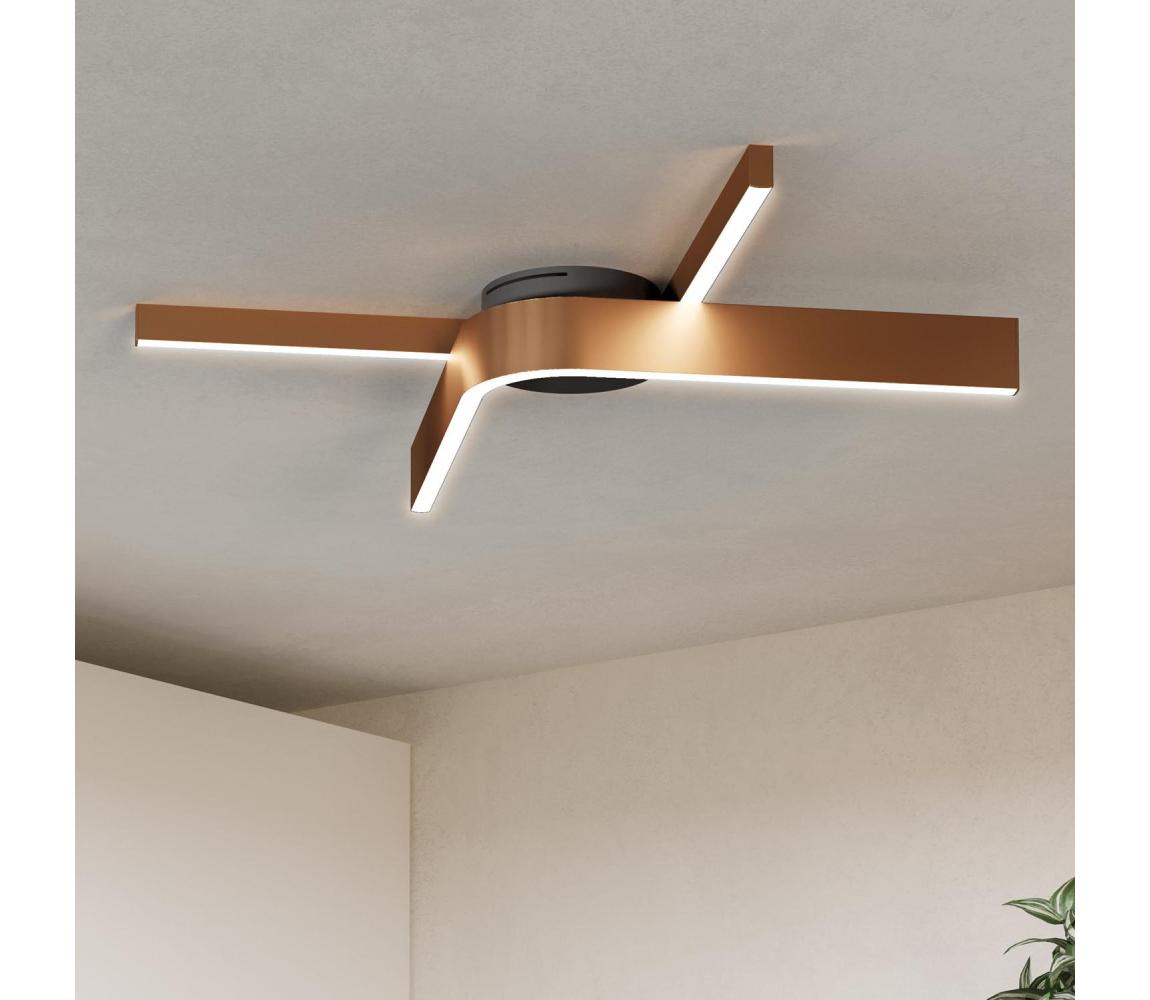 Eglo 901863 - LED RGBW stmievateľné stropné svietidlo FOLCINO-Z 2xLED/18W/230V medená/čierna 901863