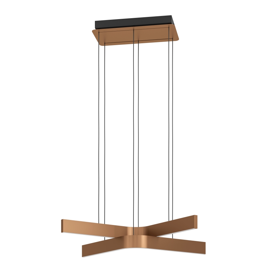 Eglo - LED RGBW stmievateľný luster na lanku 2xLED/18W/230V medená/čierna