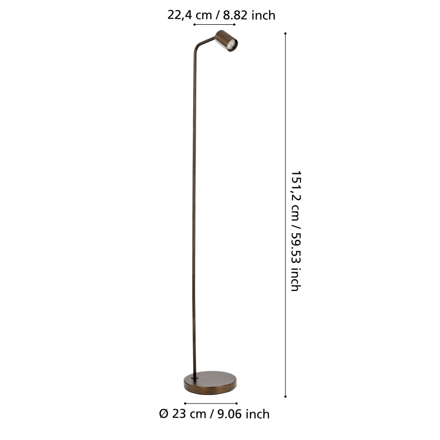 Eglo - Stojacia lampa 1xGU10/5W/230V bronzová