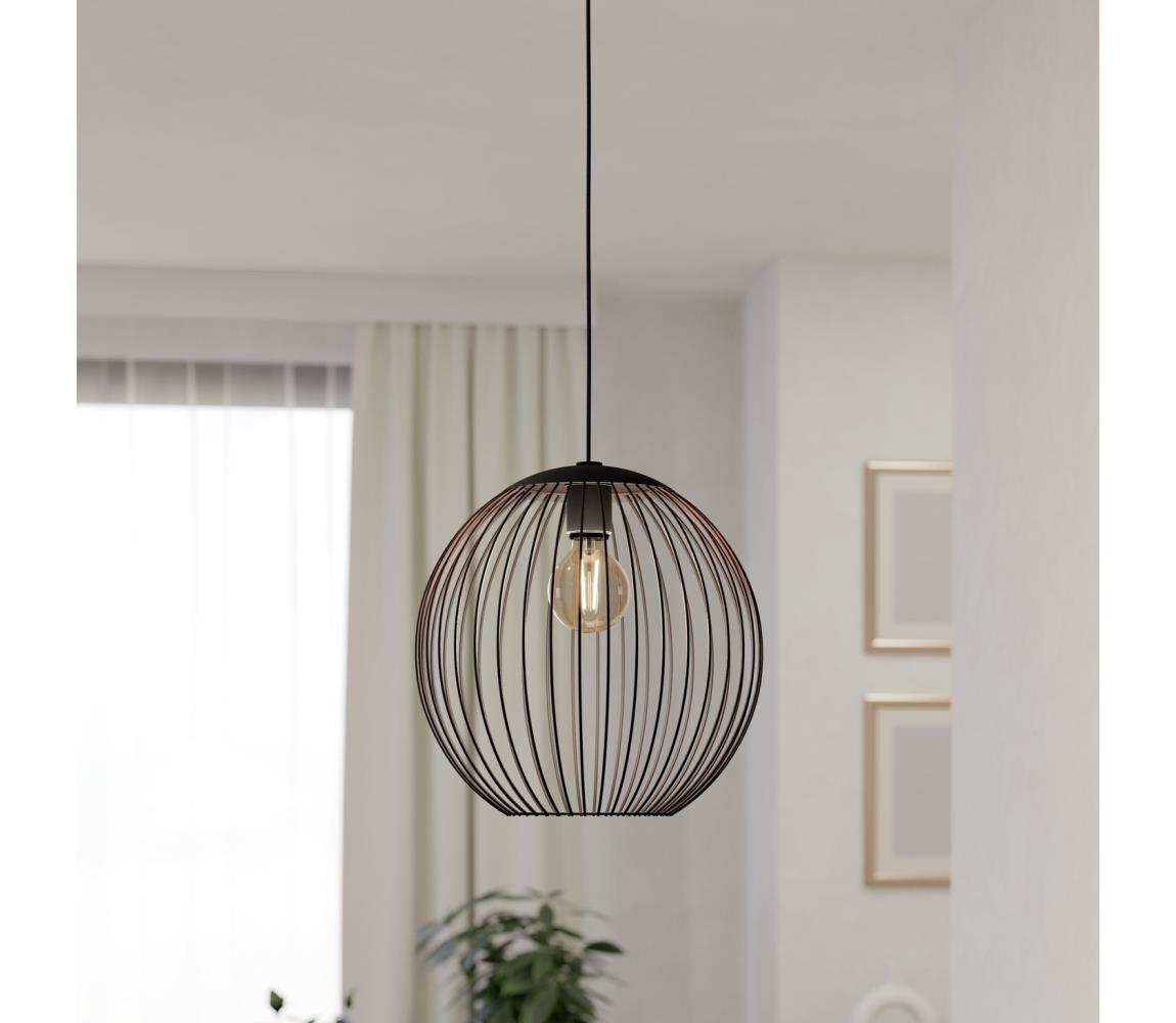 Eglo 901868 - závesné svietidlo ALMANZORA 1xE27/60W/230V čierne 901868