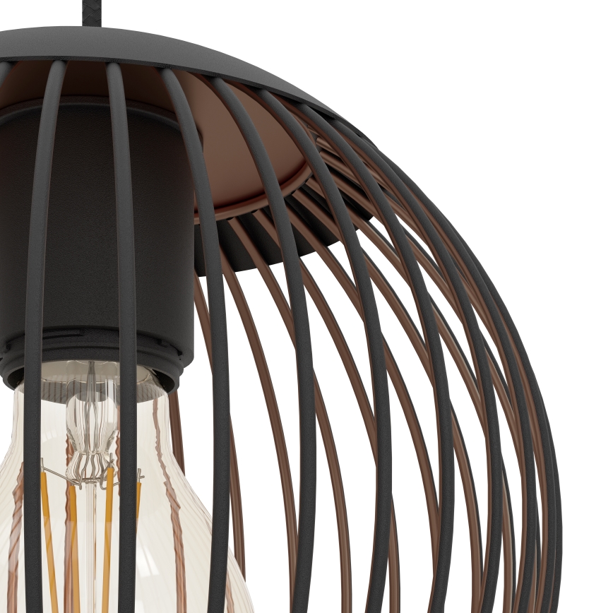 Eglo - Luster na lanku 3xE27/60W/230V čierny