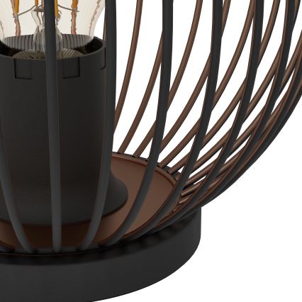 Eglo - Stolná lampa 1xE27/60W/230V čierna