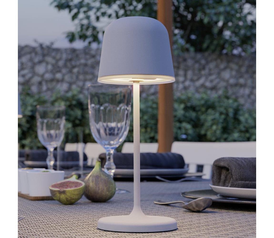 Eglo 901878 - stmievateľná vonkajšia nabíjateľná LED stolová lampa MANNERA-S LED/1,8W/5V IP54 šedá 901878
