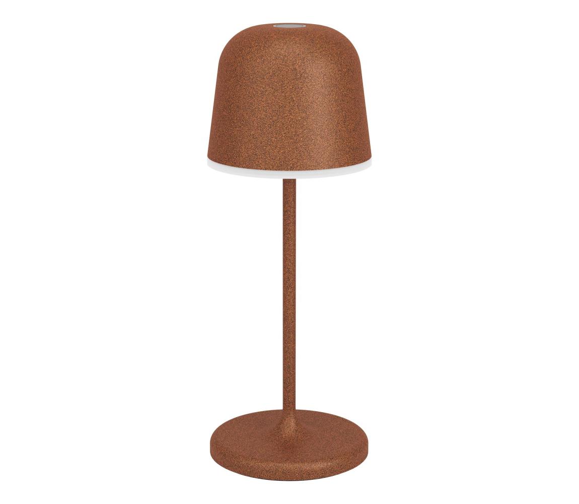 Eglo 901879 - LED stmievateľná vonkajšia nabíjateľná stolová lampa MANNERA-S LED/1,8W/5V IP54 hnedá 901879
