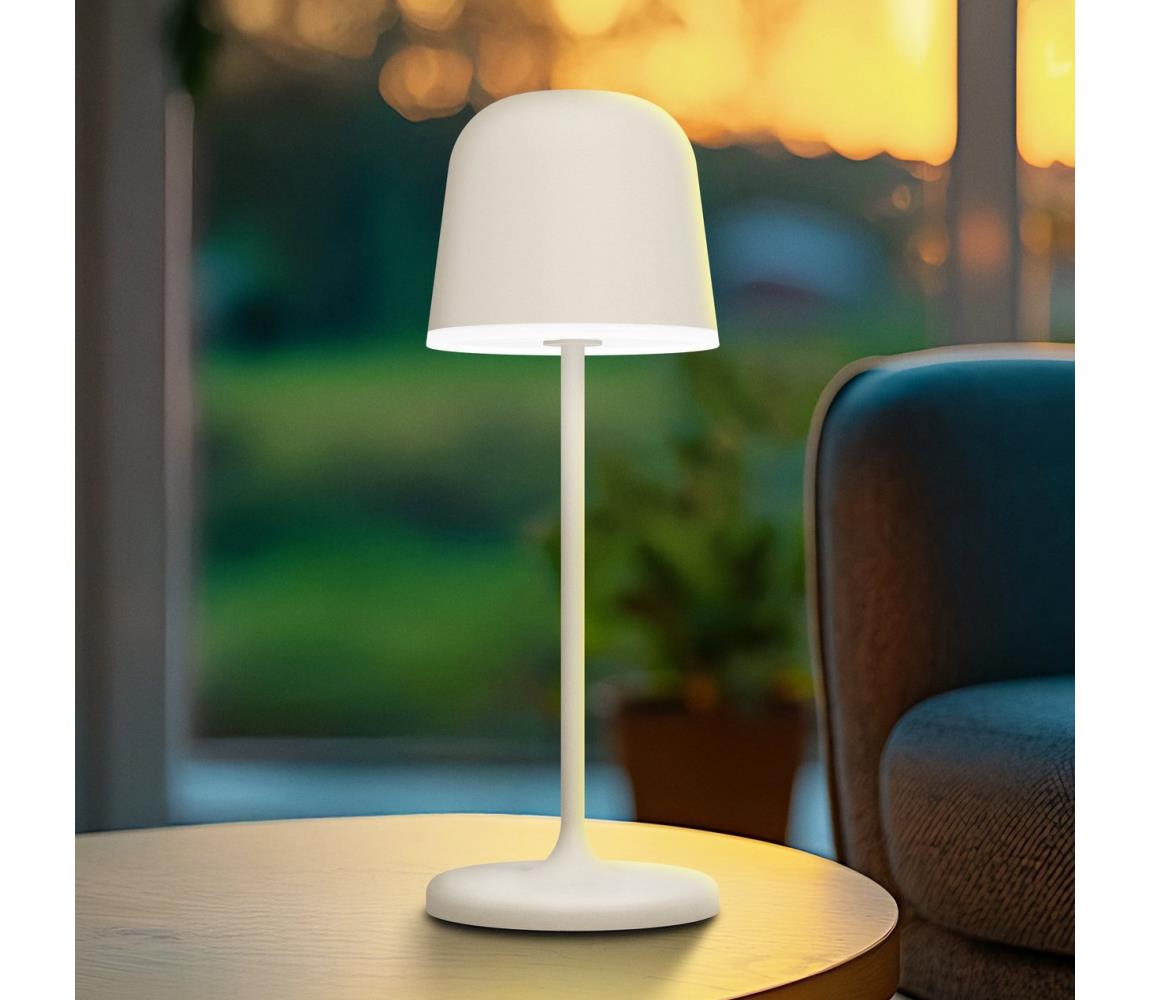 Eglo 901881 - LED stmievateľná vonkajšia nabíjateľná stolná lampa MANNERA-S LED/1,8W/5V IP54 krémová 901881