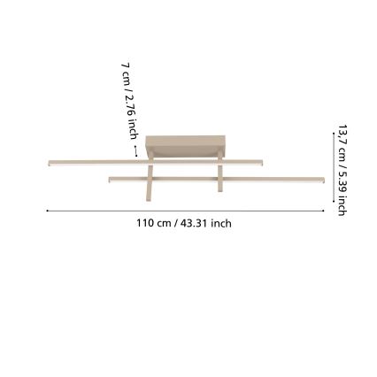 Eglo - LED stropné svietidlo LED/20W/230V béžové