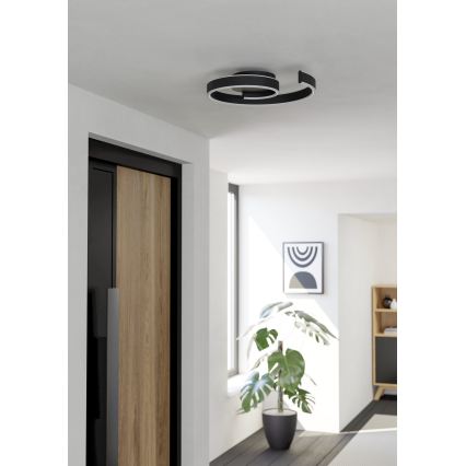 Eglo - LED Stmievateľné stropné svietidlo LED/37W/230V 3000-6500K čierna