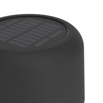 Eglo - solárna nabíjacia dotyková stojaca LED lampa LED/2,8 W/3,7 V 1800 mAh IP44 čierna