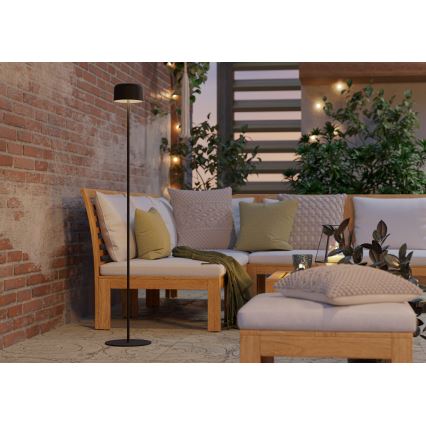 Eglo - solárna nabíjacia dotyková stojaca LED lampa LED/2,8 W/3,7 V 1800 mAh IP44 čierna