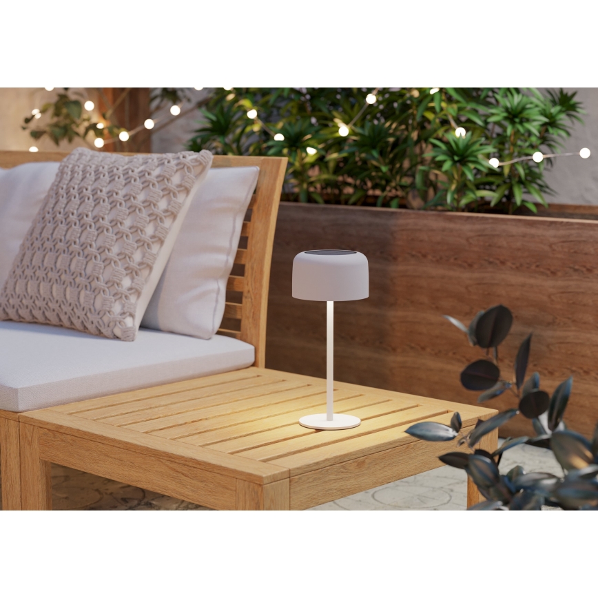 Eglo - LED solárna dobíjateľná dotyková stolná lampa LED/2,8W/3,7V 1800 mAh IP44 biela