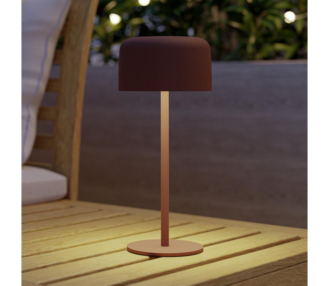 Eglo 901896 - LED solárna stolová lampa ROCCANOVA LED/2,8W/3,7V IP44 oranžová 901896