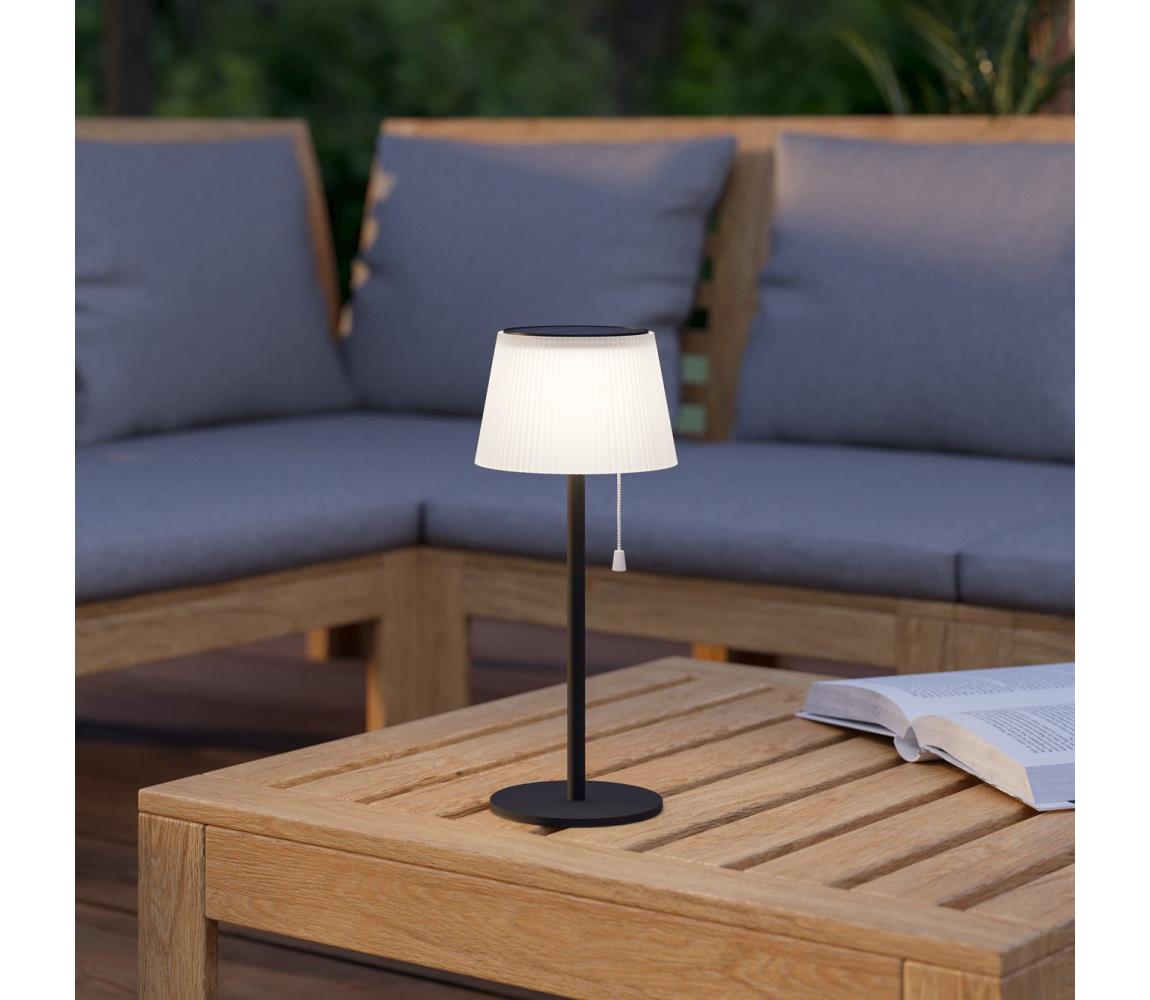 Eglo 901898 -LED Solárna stolná lampa SCORDIANO LED/2,3W/3,7V 1800mAh IP44 čierna 901898