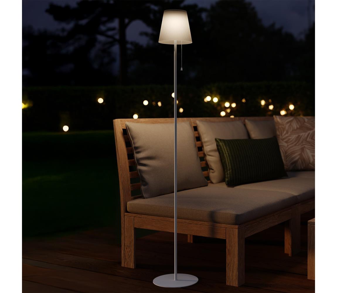 Eglo 901902 -LED solárna stojaca lampa SCORDIANO LED/2,3W/3,7V 1800mAh IP44 biela 901902