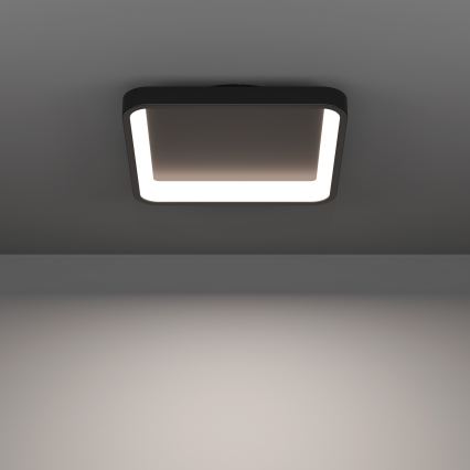 Eglo - LED RGBW Stmievateľné stropné svietidlo LED/20W/230V 2700-6500K 35x35 cm čierna