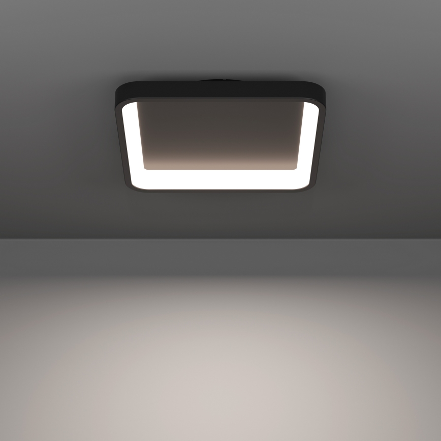 Eglo - LED RGBW Stmievateľné stropné svietidlo LED/20W/230V 2700-6500K 35x35 cm čierna