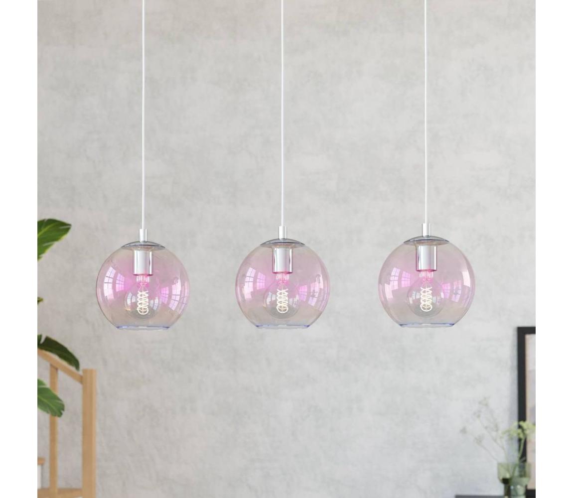 Eglo 901919 - Závesný luster ARISCANI na lankách 3xE27/60W/230V, lesklý chróm 901919