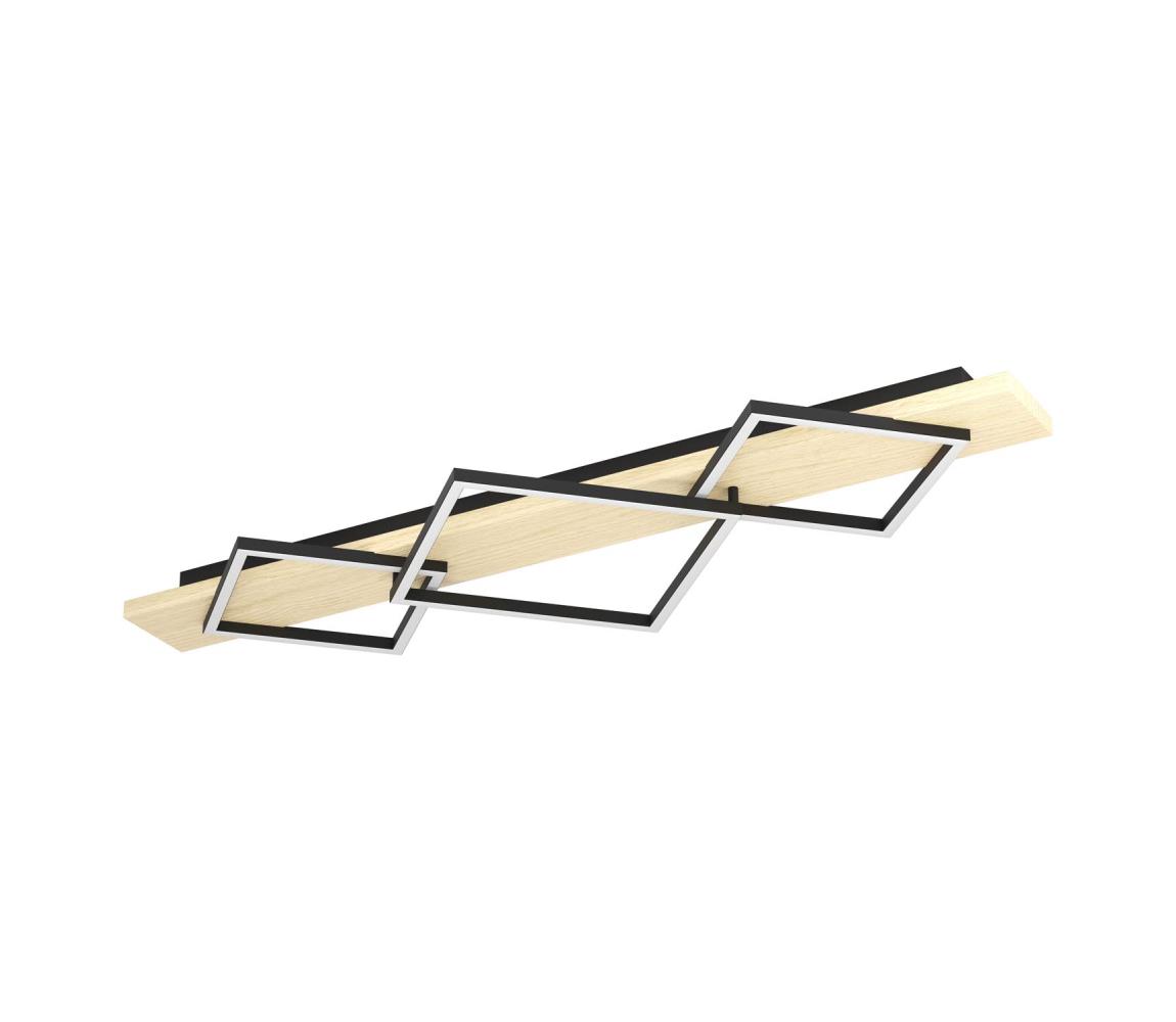 Eglo 901931 - LED Stropné svietidlo BOYA 2xLED/13W/230V + LED/16W čierna/béžová 901931