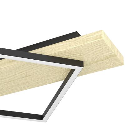 Eglo - LED stropné svietidlo 2xLED/13W/230V + LED/16W čierna/béžová