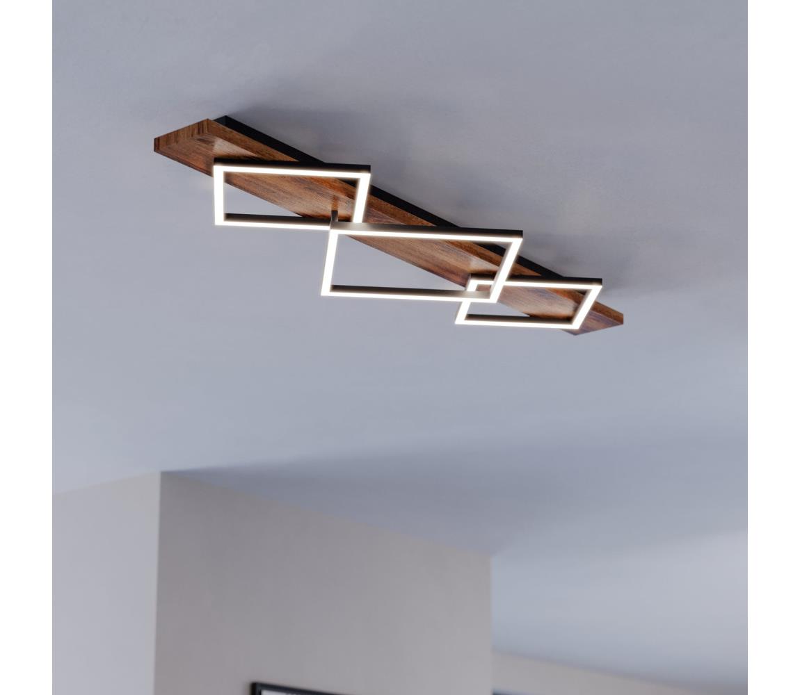 Eglo 901936 - LED stropné svietidlo BOYA 2xLED/13W/230V + LED/16W čierna/hnedá 901936