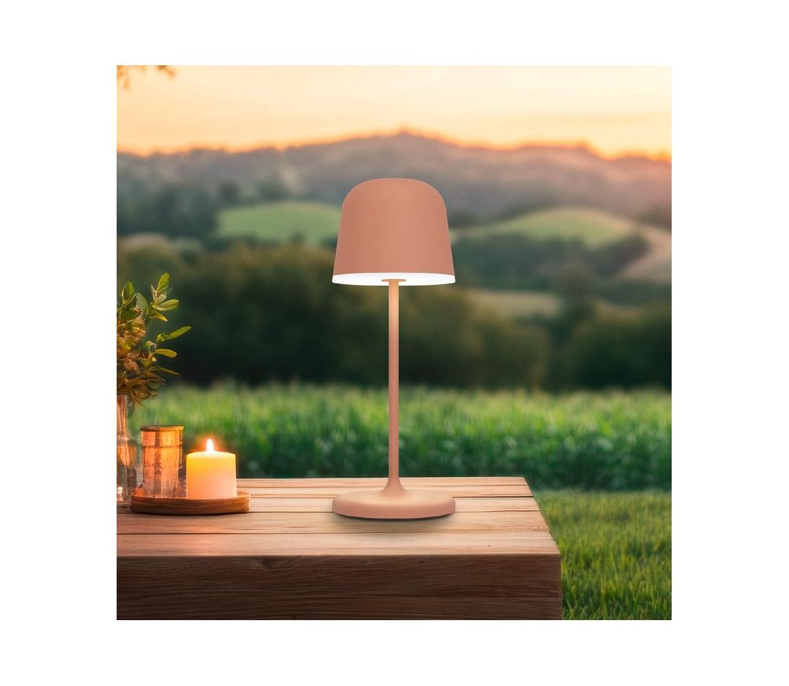Eglo 901938 -LED stmievateľná vonkajšia nabíjateľná stolová lampa MANNERA-S LED/1,8W/5V IP54 oranžová 901938