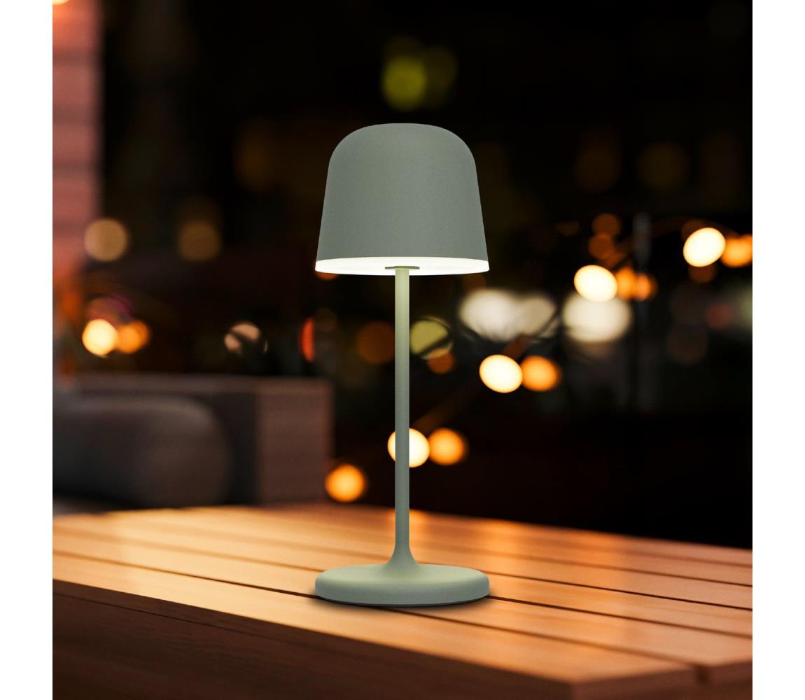 Eglo 901939 - LED stmievateľná vonkajšia nabíjacia stolová lampa MANNERA-S LED/1,8W/5V IP54 zelená 901939
