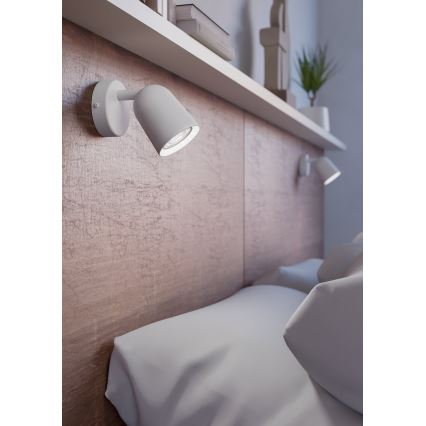 Eglo - Nástenné bodové svietidlo 1xGU10/5W/230V biela