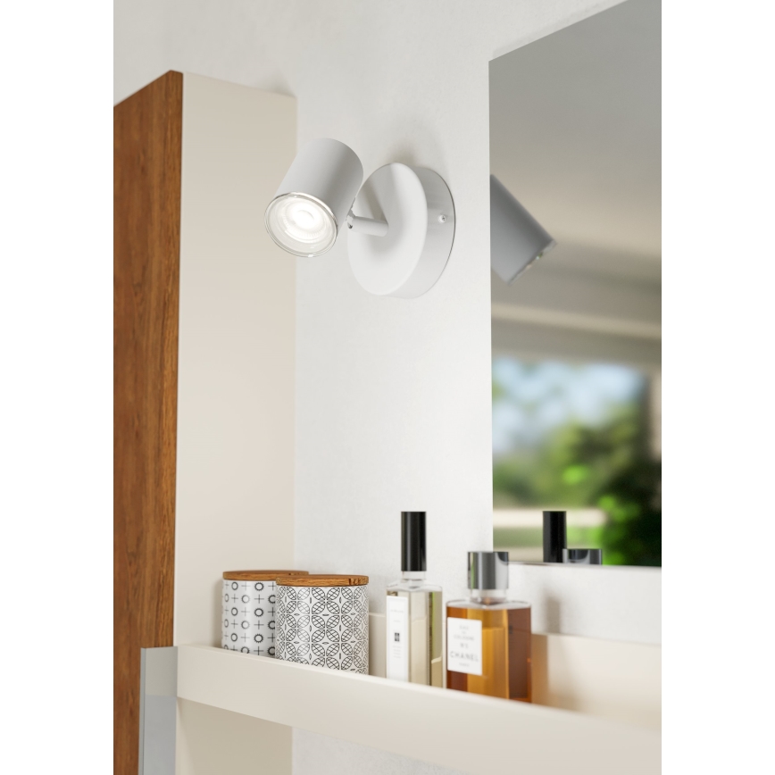 Eglo - Kúpeľňové nástenné bodové svietidlo 1xGU10/5W/230V IP44 biela