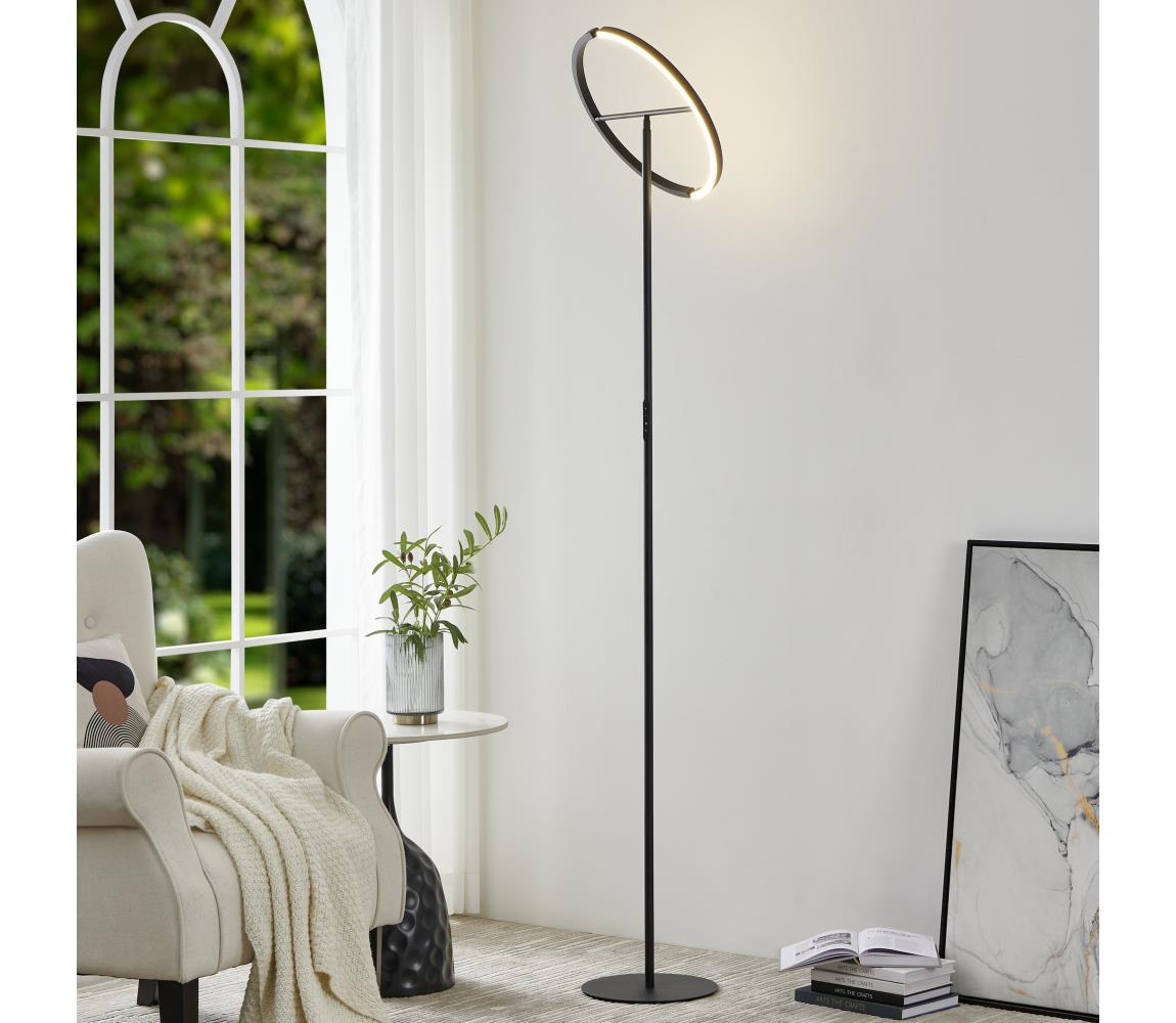 Eglo 901972 - LED stmievateľná stojacia lampa CASTELPOTO 2xLED/8,8W/230V čierna 901972