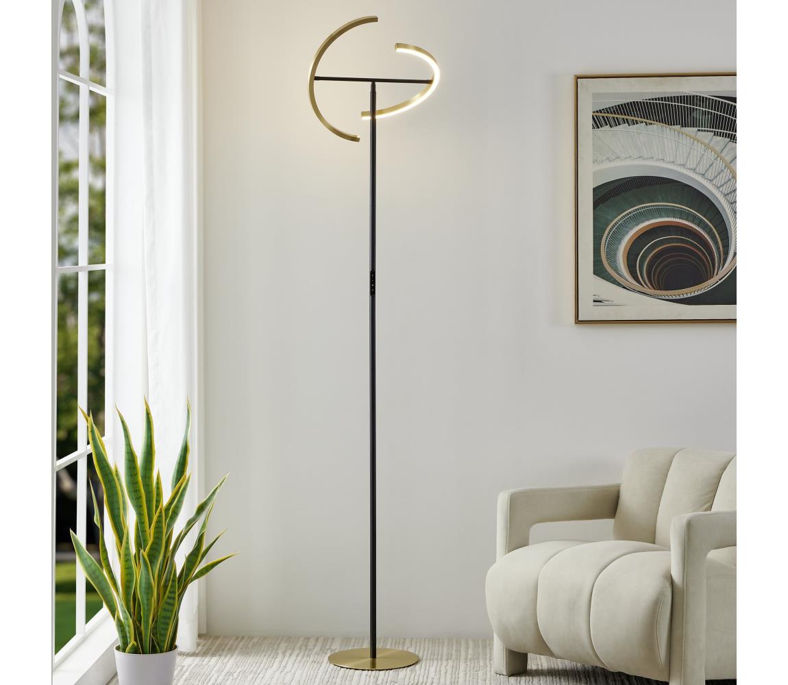 Eglo 901973-LED Stmievateľná stojacia lampa CASTELPOTO 2xLED/8,8W/230V zlatá/čierna 901973