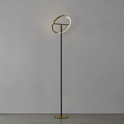 Eglo - LED Stmievateľná stojacia lampa 2xLED/8,8W/230V zlatá/čierna