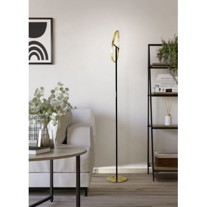 Eglo - LED Stmievateľná stojacia lampa 2xLED/8,8W/230V zlatá/čierna