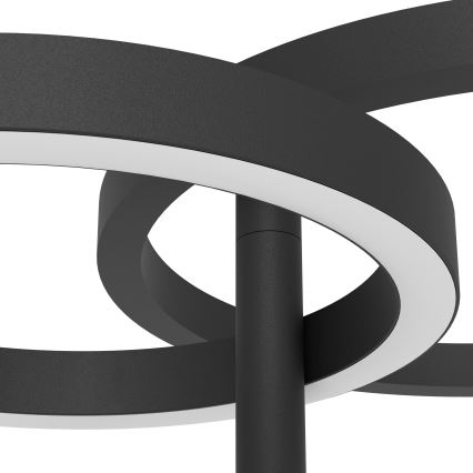 Eglo - LED stmievateľná stojacia lampa LED/16W/230V + LED/12W čierna