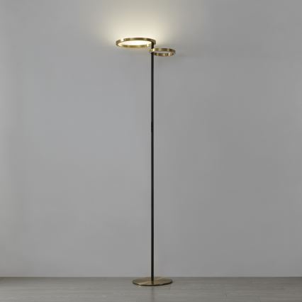 Eglo - LED Stmievateľná stojacia lampa LED/16W/230V + LED/12W zlatá/čierna