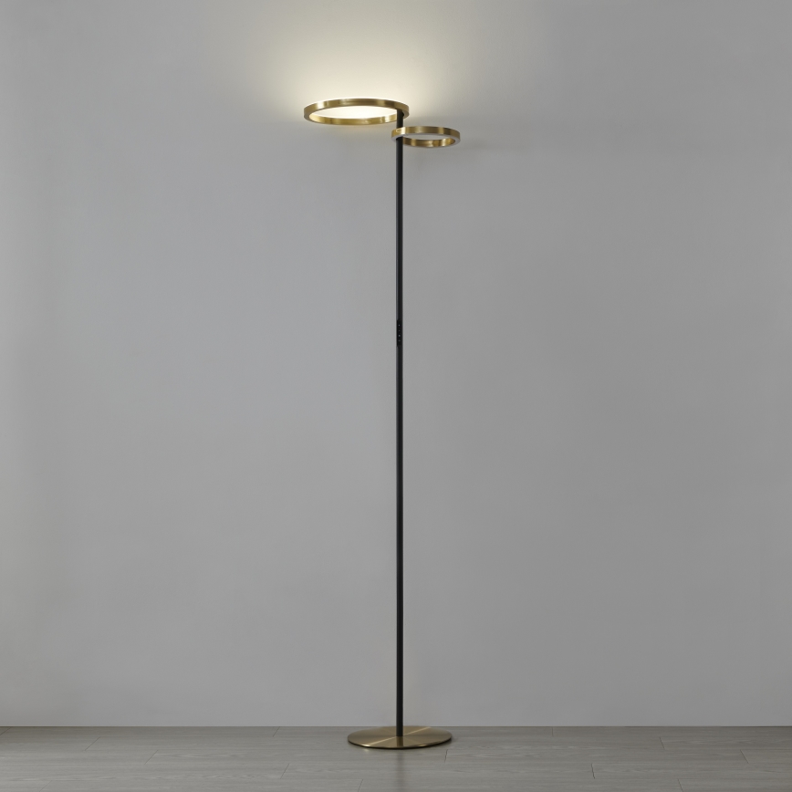 Eglo - LED Stmievateľná stojacia lampa LED/16W/230V + LED/12W zlatá/čierna