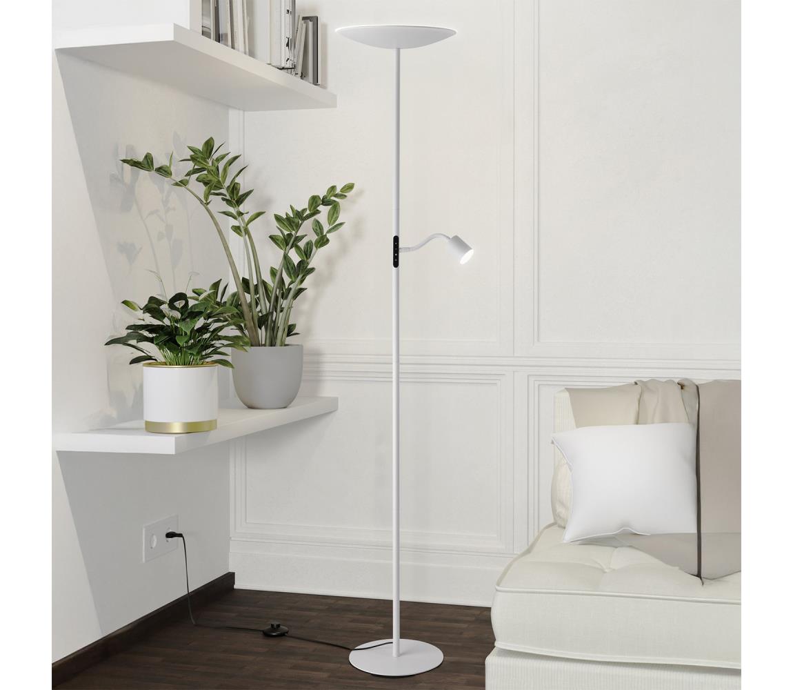 Eglo 901978 - Stmievateľná stojacia LED lampa CONIVARINO LED/26,5W/230V +LED/4W biela 901978