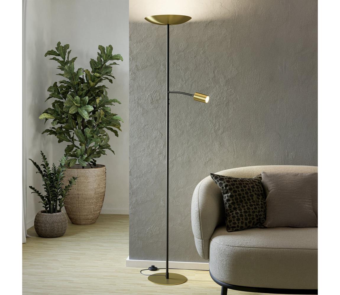 Eglo 901979 - stmievateľná LED stojacia lampa CONIVARINO LED/26,5W/230V +LED/4W zlatá 901979