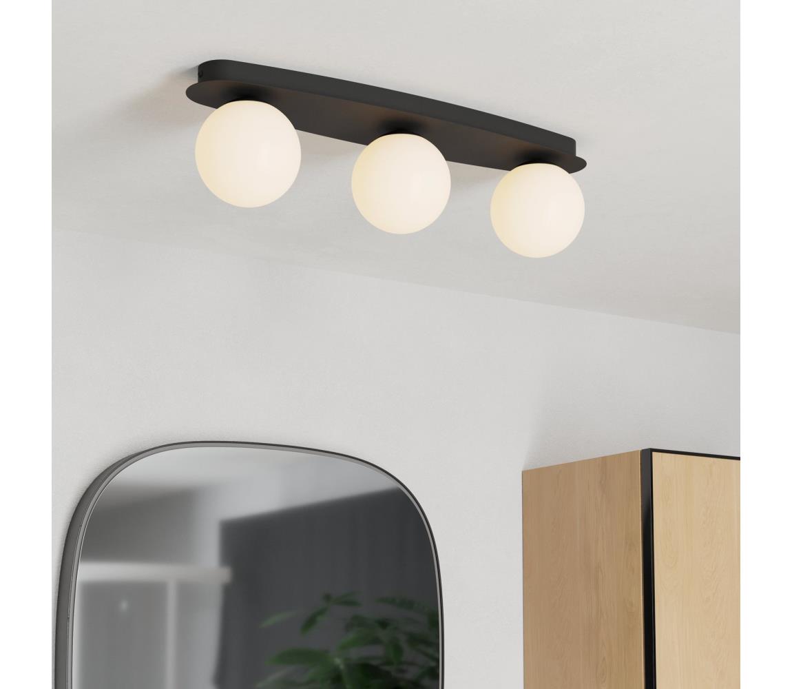 Eglo 902092 - LED kúpeľňové stropné svietidlo CASTROVIDO 3xG9/4,2W/230V IP44 čierna 902092