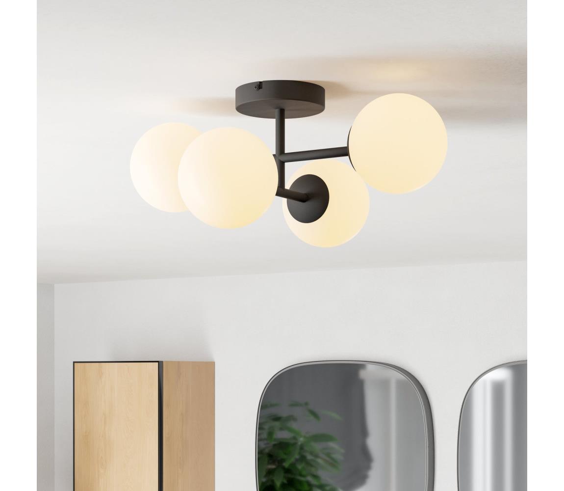 Eglo 902094 - LED kúpeľňový prisadený luster CASTROVIDO 4xG9/4,2W/230V IP44 čierny 902094