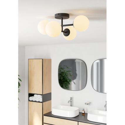 Eglo - LED kúpeľňové prisadené stropné svietidlo 4xG9/4,2W/230V IP44 čierne