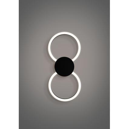 Eglo - LED nástenné svietidlo LED/20W/230V + LED/0,91W čierne