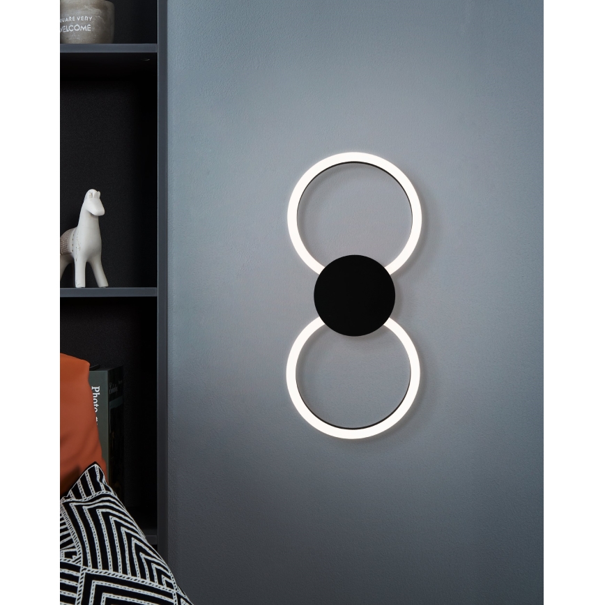 Eglo - LED nástenné svietidlo LED/20W/230V + LED/0,91W čierne